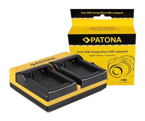 PATONA Dupla töltő  Samsung BP-1030 NX NX200 NX-200 NX300 NX-300 inkl. Micro-USB kábel