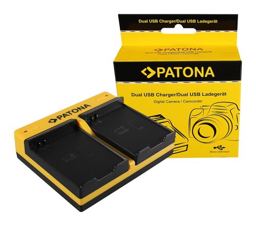 PATONA Dupla töltő  Samsung EB-F1A2GBU I519 I569 I579 I8150 i8150 W i9050 i9100 inkl. Micro-USB
