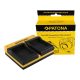 PATONA Dupla töltő  Rollei RL410B Actioncam 230 240 410 410B 420 inkl. Micro-USB kábel