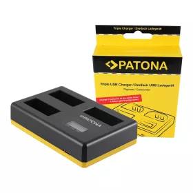   PATONA USB Tripla töltő  Canon LP-E8 EOS-450D EOS-550 EOS Rebel T2i USB C típusú kábellel együtt