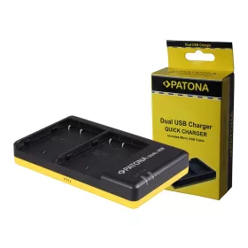   PATONA Panasonic DMW-BLF19E Töltő - BLF19 Akkumulátor Dupla-Töltő (Charger)