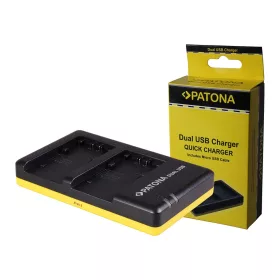   PATONA Dupla gyorstöltő  Sony NP-FP30 FP50 FP51 Micro-USB kábellel együtt