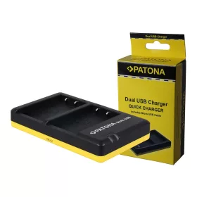   PATONA Dupla gyorstöltő az Olympus BLS5 készülékhez Micro-USB kábellel együtt