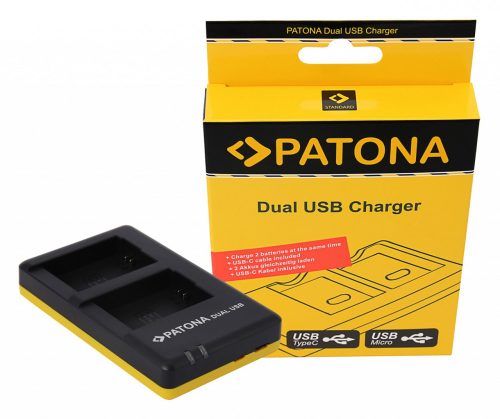 PATONA Dupla gyorstöltő Sony NP-FW50, NPFW50 USB-C kábellel együtt