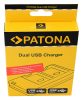 PATONA Canon LP-E6 Dupla Töltő - LPE6 Akkumulátor USB Dupla Töltő (Charger)