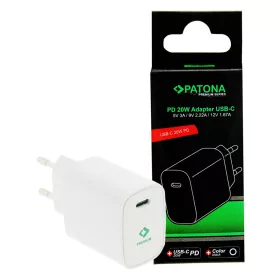   PATONA Premium PD20W adapter 5V/3A 9V/2.22A 12V/1.67A USB-C PD3.0 QC3.0 fehér