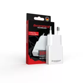   Berenstargh GaN PD20W Pocket hálózati töltő adapter USB-C PD3.0 QC3.0 - Fehér