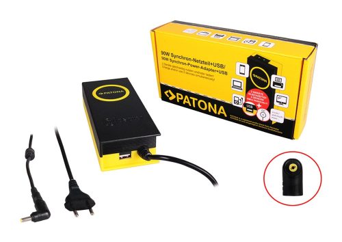 PATONA 90W szinkron adapter 4,8x1,7x12mm 19V USB kimenettel 2,1A