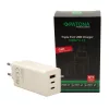 Patona prémium GaN hálózati töltő 100W 2× USB-C és 1× USB-A fehér