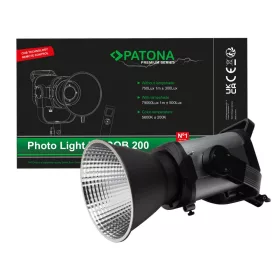   PATONA Premium Photo Light COB-200 APRC prémium fotólámpa alkalmazással vezérelhető