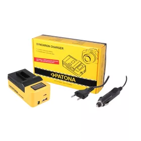   PATONA Synchron USB töltő  GoPro Hero 8 AHDBT-801 Hero 7 AHDBT-701 Hero 6 Hero 5 AHDBT-501 LCD kijelzővel