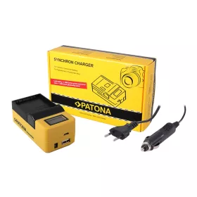   PATONA Synchron USB töltő  Olympus BLH1 BLH-1 LCD kijelzővel