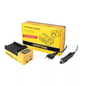   PATONA Synchron USB töltő  Sony NP-FZ100 A7 III A7M3 Alpha 7 III A7 R III A7RM3 Alpha 7 R III A9 Alpha 9 FZ100 LCD-vel