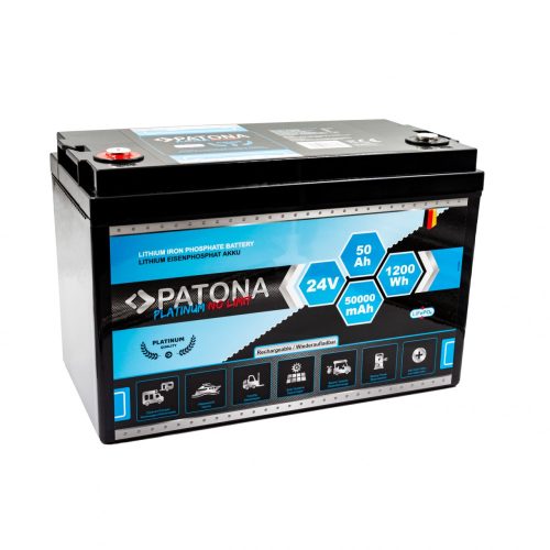 PATONA Platinum LiFePO4 akkumulátor 24V 50Ah 1200Wh 50.000mAh