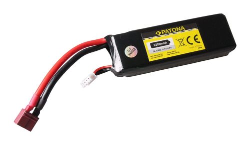 PATONA RC akkumulátor 11,1V 2200mAh Dean Li-Polymer az Align T Rex 450, NIGHT VisionAi, Align T Rex 450, NIGHT VisionAi