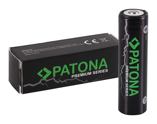 PATONA Prémium 18650-es cellás 18650-es Li-ion akkumulátor (védtelen éles/gombos felső) 