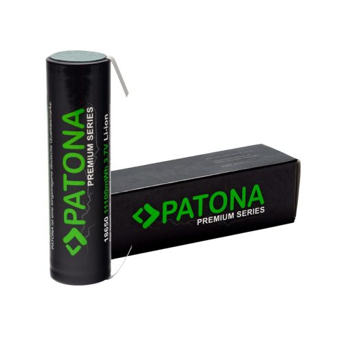 PATONA Prémium 18650 cellás Li-Ion speciális akkumulátor nikkelszalaggal és szigetelő borítással 