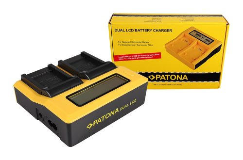 PATONA Dupla LCD USB töltő  Canon SLB-10A