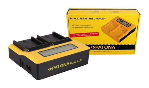 PATONA Dupla LCD USB töltő Canon LPE6 LP-E6