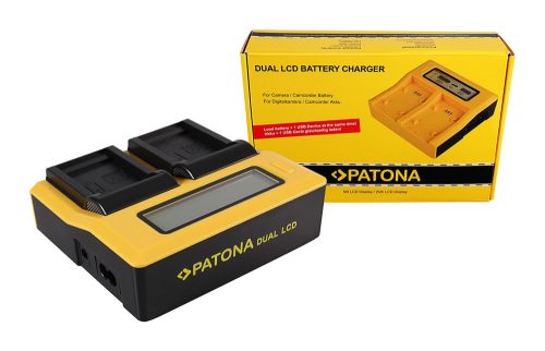 PATONA Dupla LCD USB töltő  Samsung SLB-0837B 