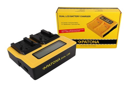 PATONA Dupla LCD USB töltő  Kodak Klic-8000
