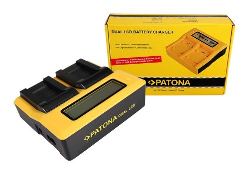 PATONA Dupla LCD USB töltő  Sanyo DB-L90 
