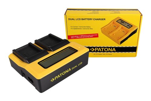 PATONA Dupla LCD USB töltő  Samsung BP-90A HMX 