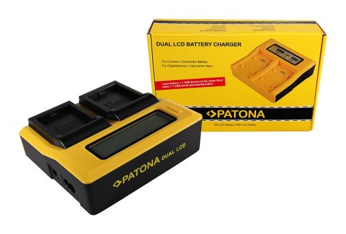 PATONA Dupla LCD USB töltő  GoPro AHDBT-001 HD Hero 1 2