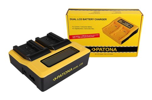 PATONA Dupla LCD USB töltő  Canon BP-718 