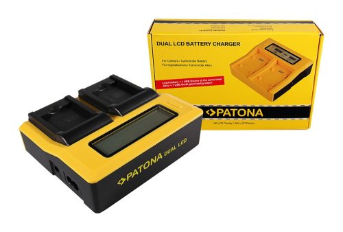 PATONA Dupla LCD USB töltő  Panasonic DMW-BCL7 Lumix F5 FH50 