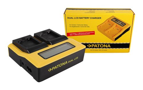 PATONA Dupla LCD USB töltő  Panasonic DMW-BCN10 Lumix DMCLF1 