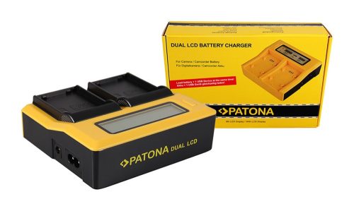 PATONA Dupla LCD USB  töltő a Samsung BP1900 BP-1900 EDBP1900 ED-BP-1900 készülékhez