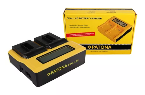 PATONA Dupla LCD USB töltő  GoPro Hero 8/ 7/ 6/ 5