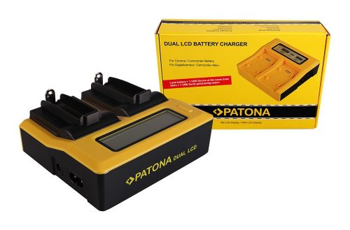 PATONA Dupla LCD USB  töltőberendezés 18650 Zelle 