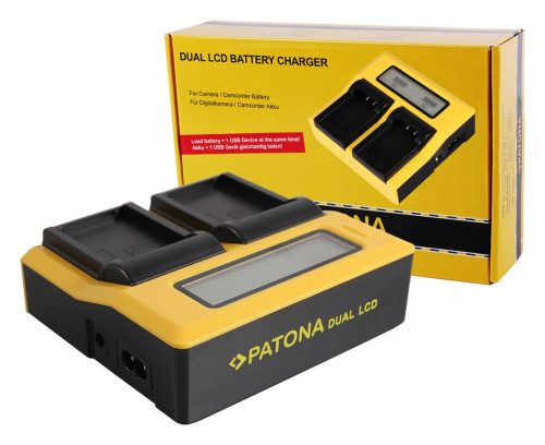 PATONA Dupla LCD USB  töltő Fujifilm GFX50R 