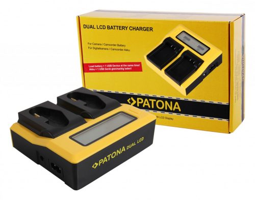 PATONA Dupla LCD USB töltő  Canon LP-E4 LP-E19 