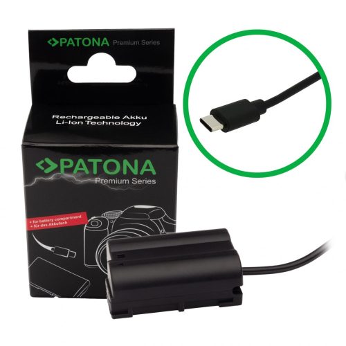 PATONA Prémium USB-C bemeneti akkumulátor adapter Nikon Z5 Z6 Z7