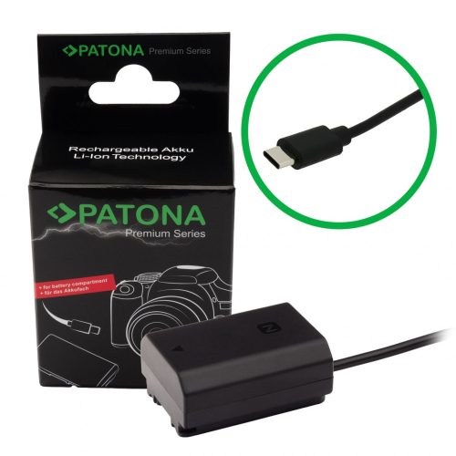 PATONA Prémium USB-C bemeneti akkumulátor adapter -Sony NP-FZ100