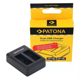   PATONA GoPro HERO 9/ 10/ 11 Akkumulátor Dupla Töltő - Dupla-Töltő (Charger)