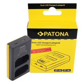   PATONA Panasonic DMW-BLK22 Töltő -DC-S5 G9 Akkumulátor Dupla-Töltő (Charger)