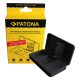 PATONA Canon LP-E6 Dupla töltő Powerbank funkció + memóriakártya tároló