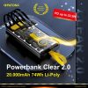PATONA Powerbank Clear 2.0 PD22.5W 20,000mAh 4 integrált töltőkábellel