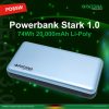 PATONA Prémium Powerbank Stark 1.0 PD65W 20.000mAh 2 integrált töltőkábellel USB-C Lightning