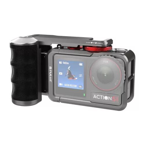 Puluz DJI Osmo Action 5 Pro / Action 4 / Action 3 Fém védőtáska fogantyúval