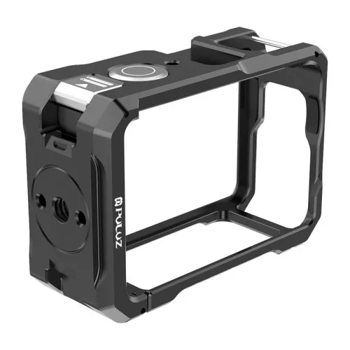 Puluz DJI Osmo Action 6 fém védőtok hidegsaru foglalattal