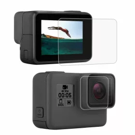   2.5D 9H Tempered Glass GoPro Hero 7 Lencse + Kijelzővédő (edzett üveg)