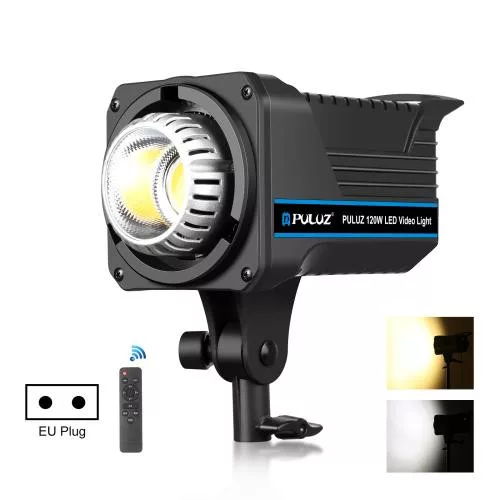 PULUZ 120W Stúdió Videólámpa - 7500 LUX 2700-6500K LED Bowens Stúdió Világítás távirányítóval