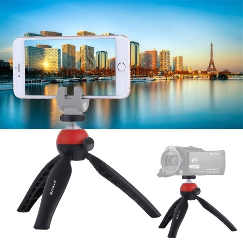 PULUZ Pocket Mini Tripod/ Kamera Állvány + Gömbfej (piros)