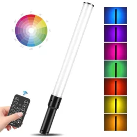   PULUZ-122 50cm RGB LED lámpa - színes cső RGB Fényterelő videólámpa - 2600mAh