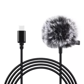   PULUZ Lavalier USB-C (Type-C)Csíptetős Interjú mikrofon - 150cm